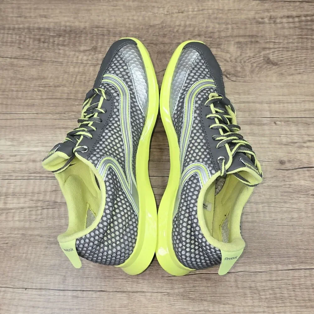Reebok Classic Retro Women's Size 7.5 Gray Neon Green Shoes (55024750)